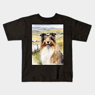 Shetland Sheep Dog Kids T-Shirt